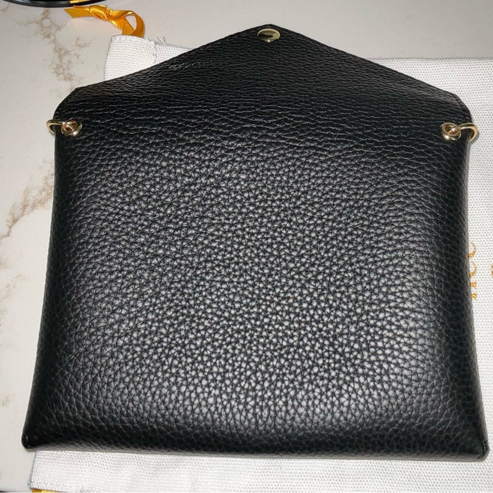 DUYP TOGO Leather-Envelope trip-Clutch Set (3) - BLACK - NEW - Picture 7 of 12